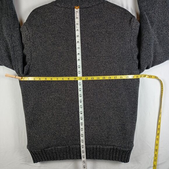 Boston Traders Cardigan Sweater Sherpa Lined Men Extra Large Gray Full Zip - Picture 5 of 9
